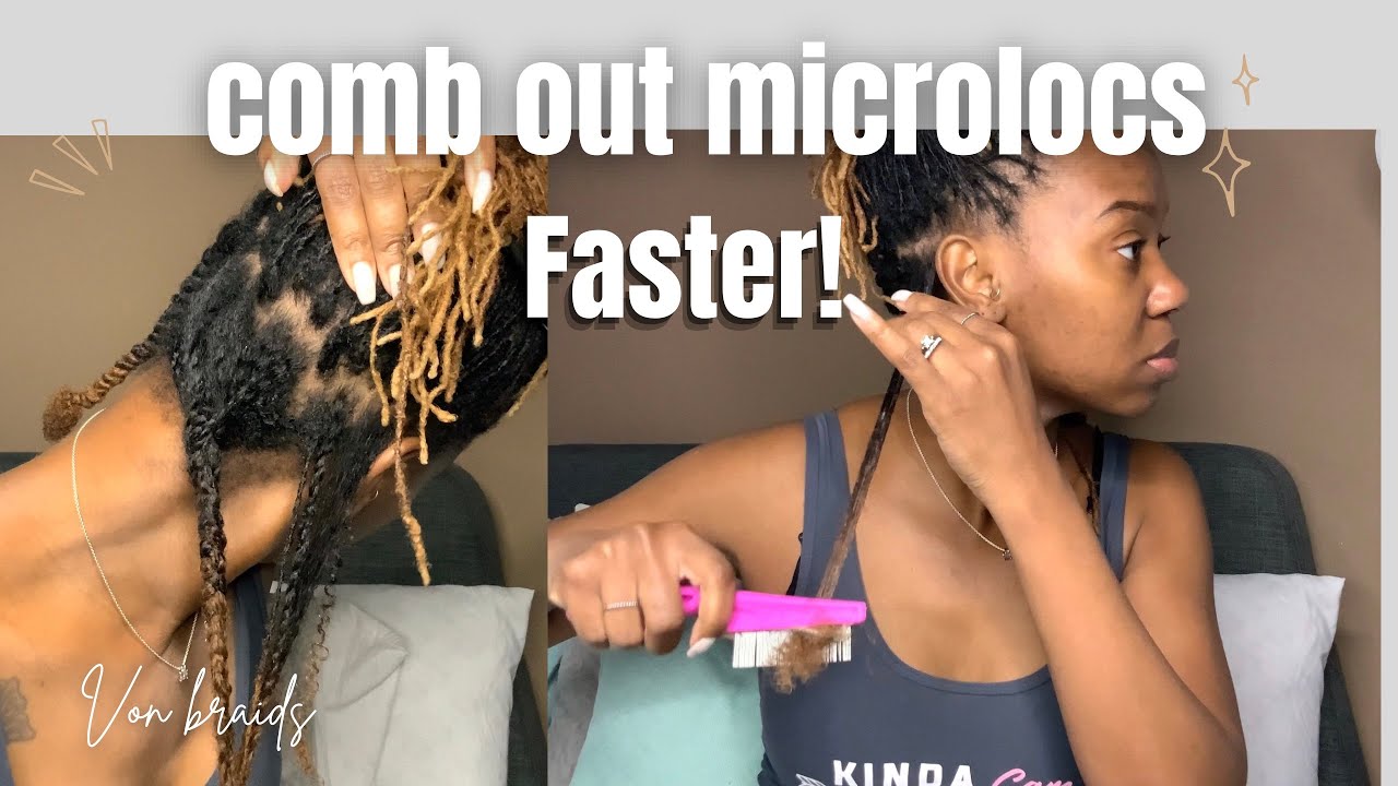 How I combed out my microlocs pt. 2 | Faster way