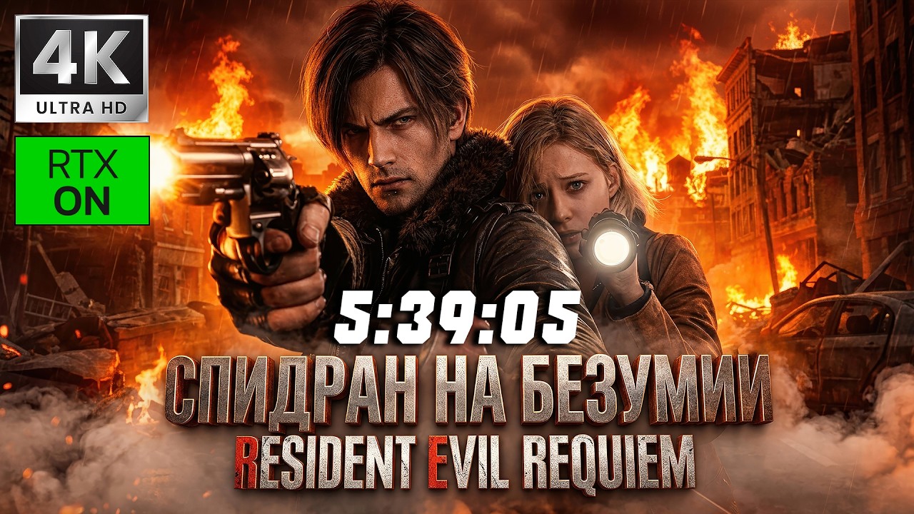 ЧЕСТНЫЙ СПИДРАН НА БЕЗУМИИ ➤ RESIDENT EVIL 9 REQUIEM ➤4K/60fps RTX ON➤ Полное прохождение