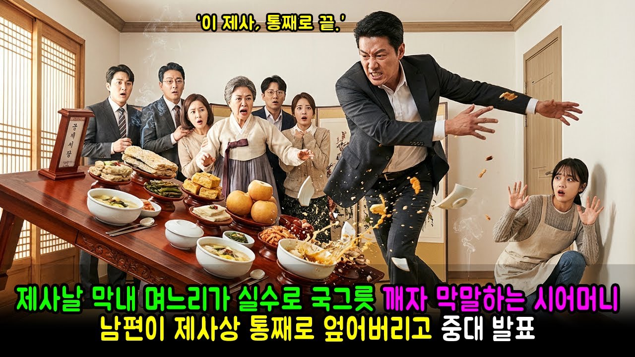 제사날 막내 며느리가 실수로 국그릇 깨자 막말하는 시어머니, 남편이 제사상 통째로 엎어버리고 중대 발표 | 감동사연 | 노후사연 | 막장사연