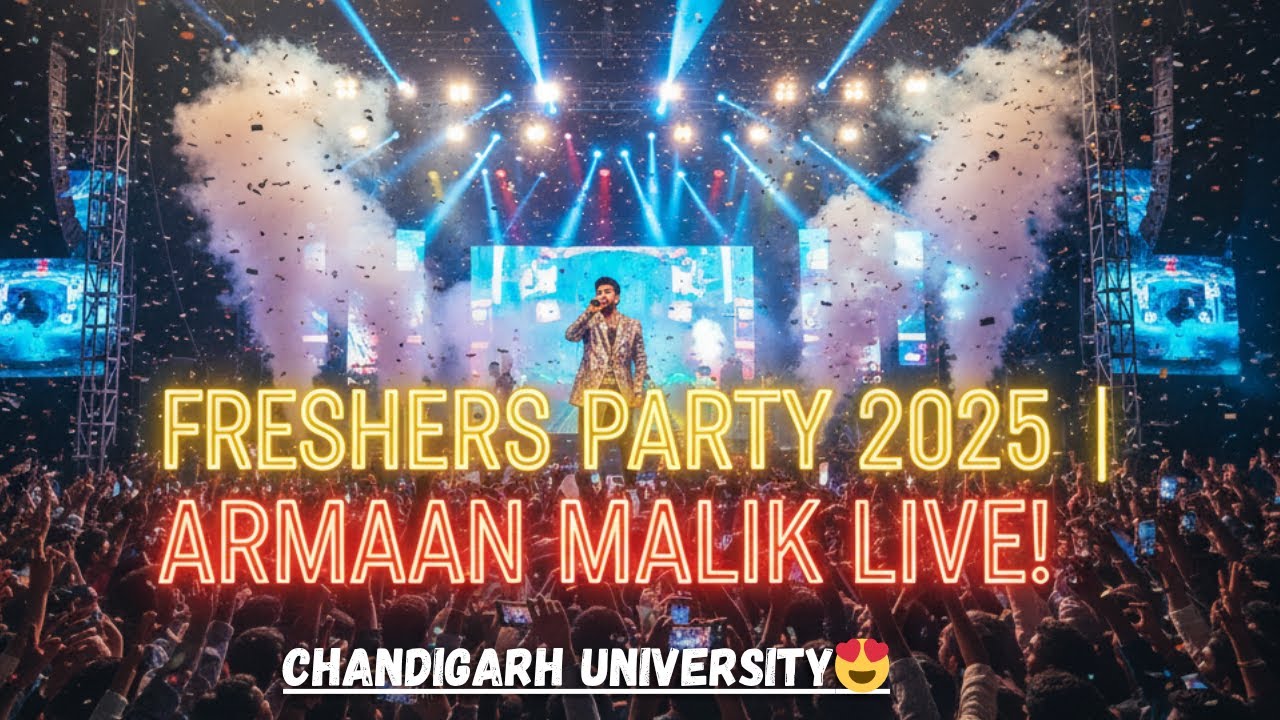 Chandigarh University Freshers Party 2026 Vlog | Armaan Malik Live Performance 🎤🔥