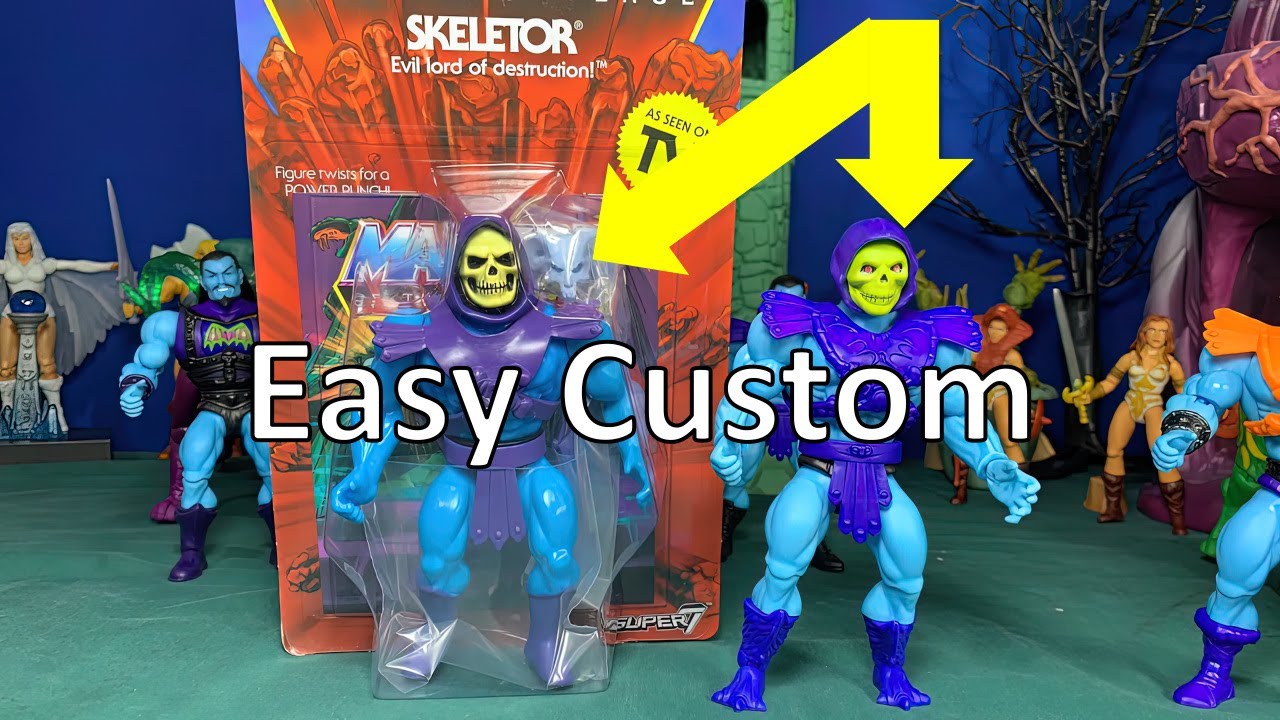 Turning the super7 skeletor 5.5 figure in into an origins Filmation figure Tutorial by He-Bro