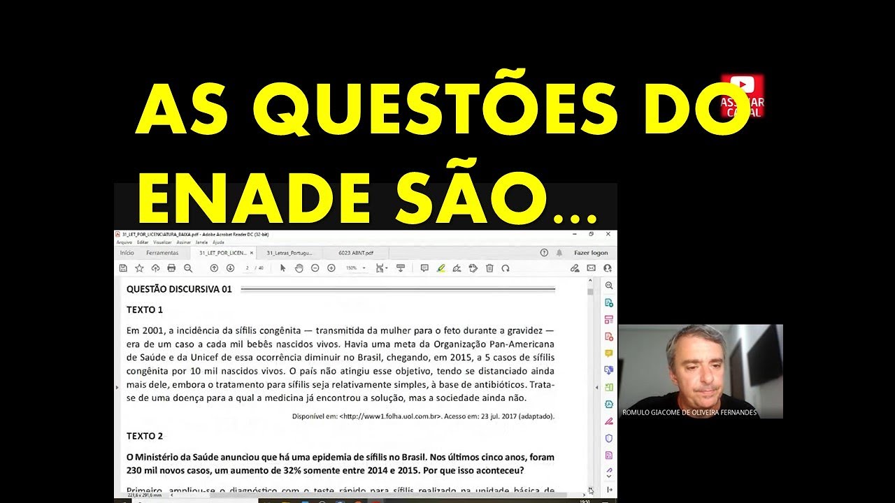 ENADE 2021 | Orienta&ccedil;&otilde;es Prova Objetiva - LETRAS