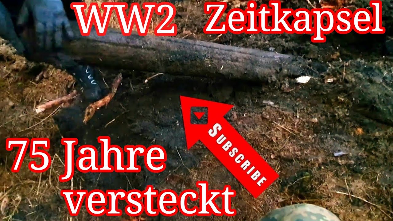 Riesen Zeitkapsel aus 1945 beim Sondeln auf Schatzsuche mit Metalldetektor gefunden