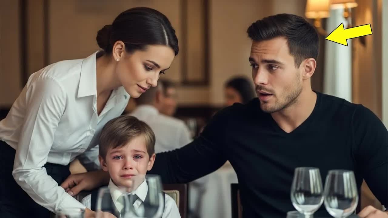 Sohn Des Milliardärs Chefs Weinte Beim Dinner — Bis Kellnerin Flüsterte： ＂Er Braucht Nur Eine Ma