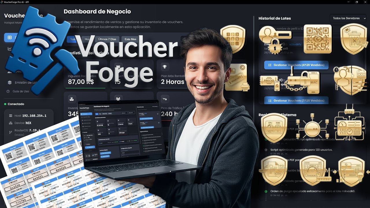 CREA TUS PLANES, GESTIONA LAS VENTAS, FICHAS, BLOQUEO POR MAC, Y MUCHO MAS. MIKROTIK