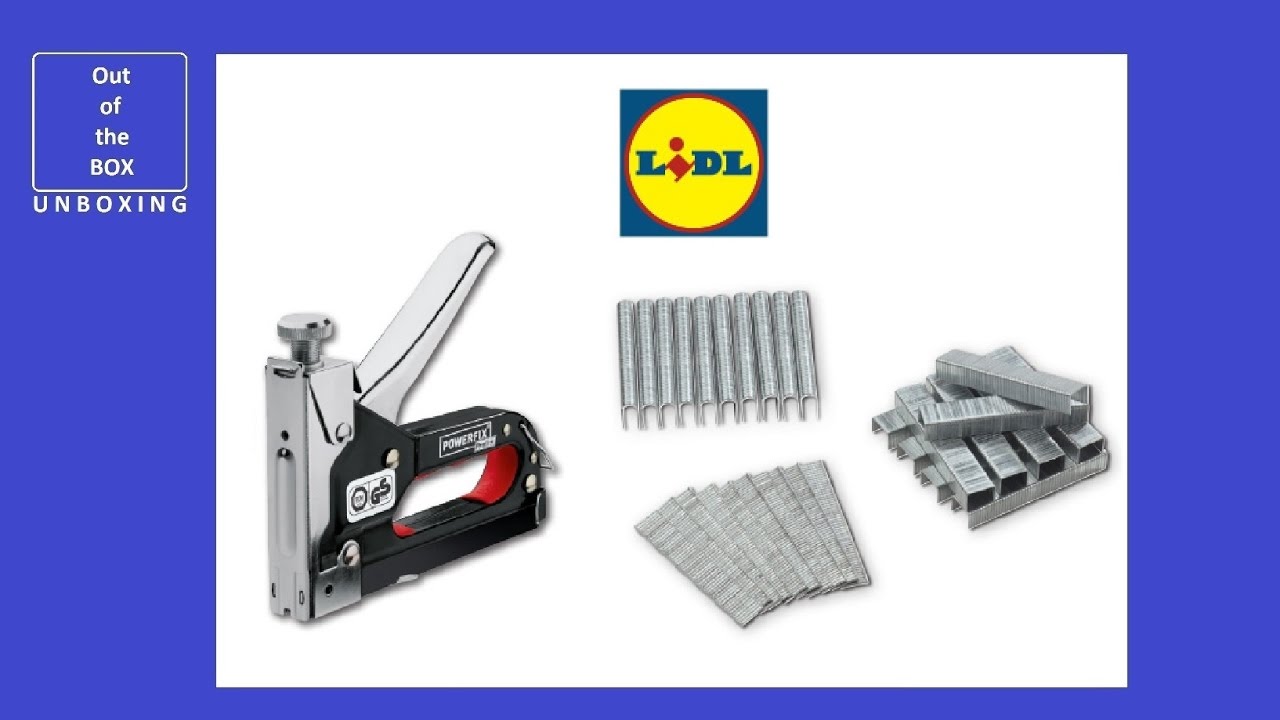 Powerfix Hand-Held Stapler SET UNBOXING (Lidl Profi 500 of Staples, U-Staples Tacker T-Nails)