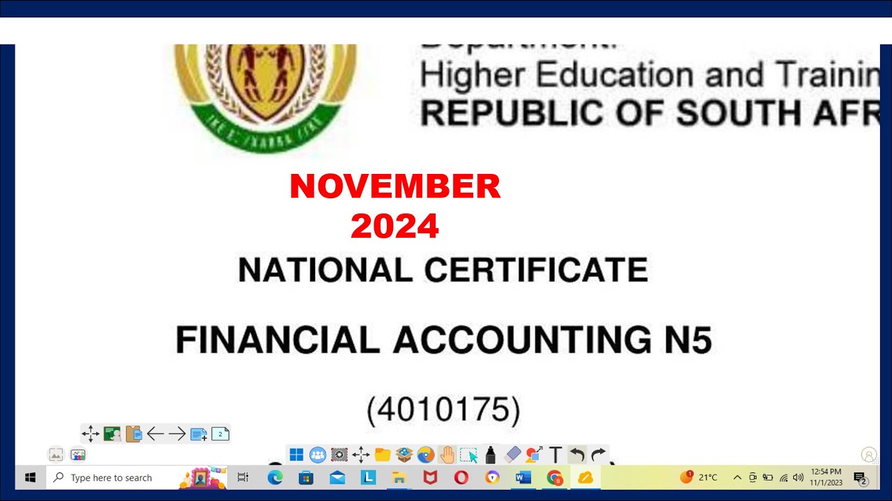 FINANCIAL ACCOUNTING N5 NOVEMBER 2024 ACCOUNTING RATIOS