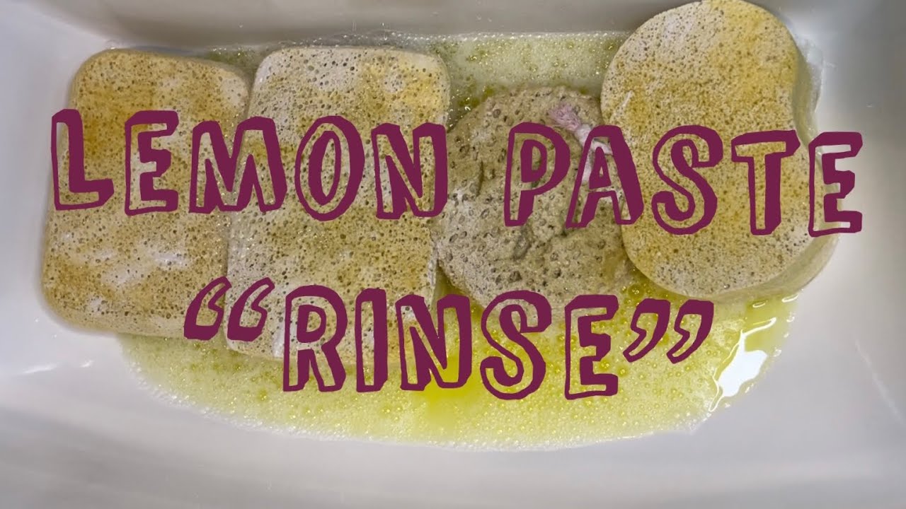 ASMR Soapy Sponge Squeeze: Lemon Paste “Rinse”