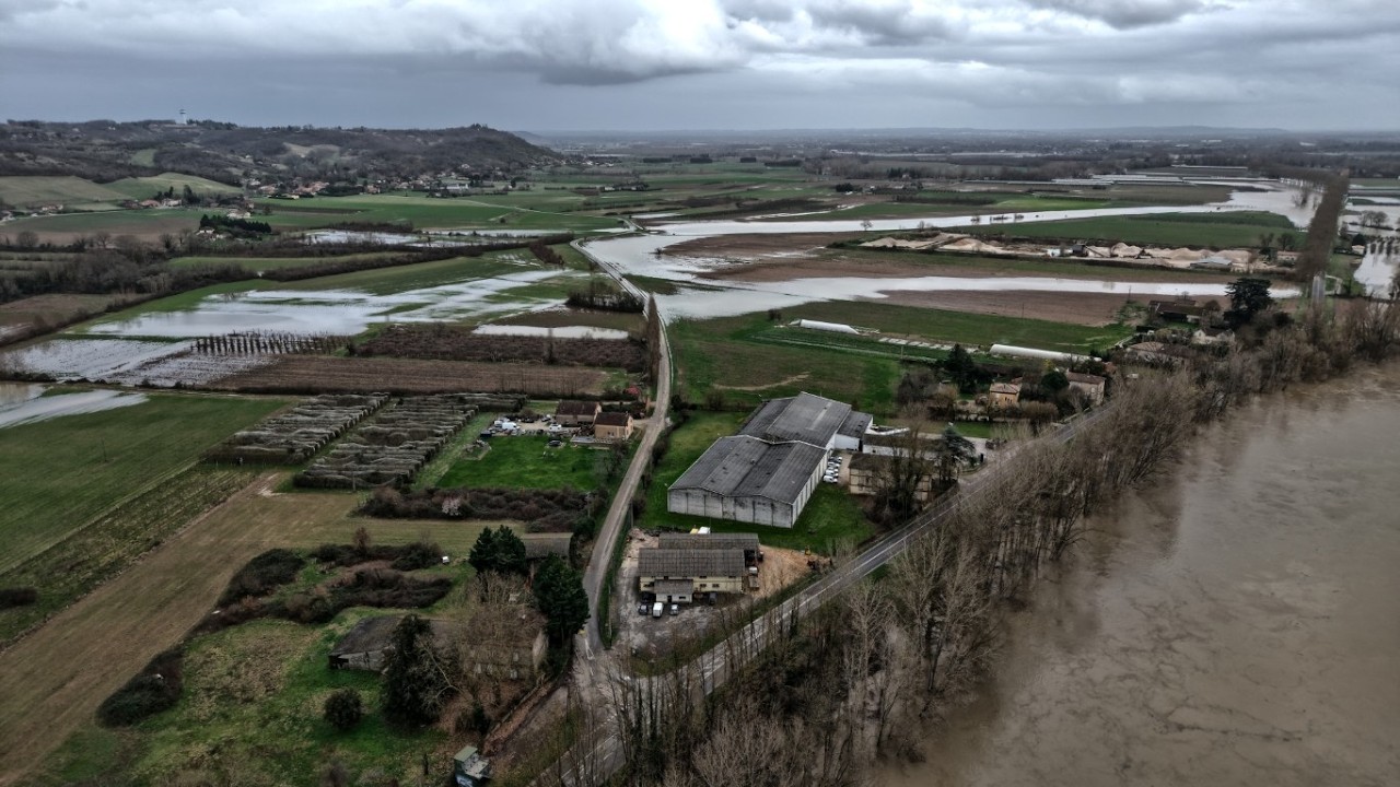 vu du ciel inondations Tarn et Garonne