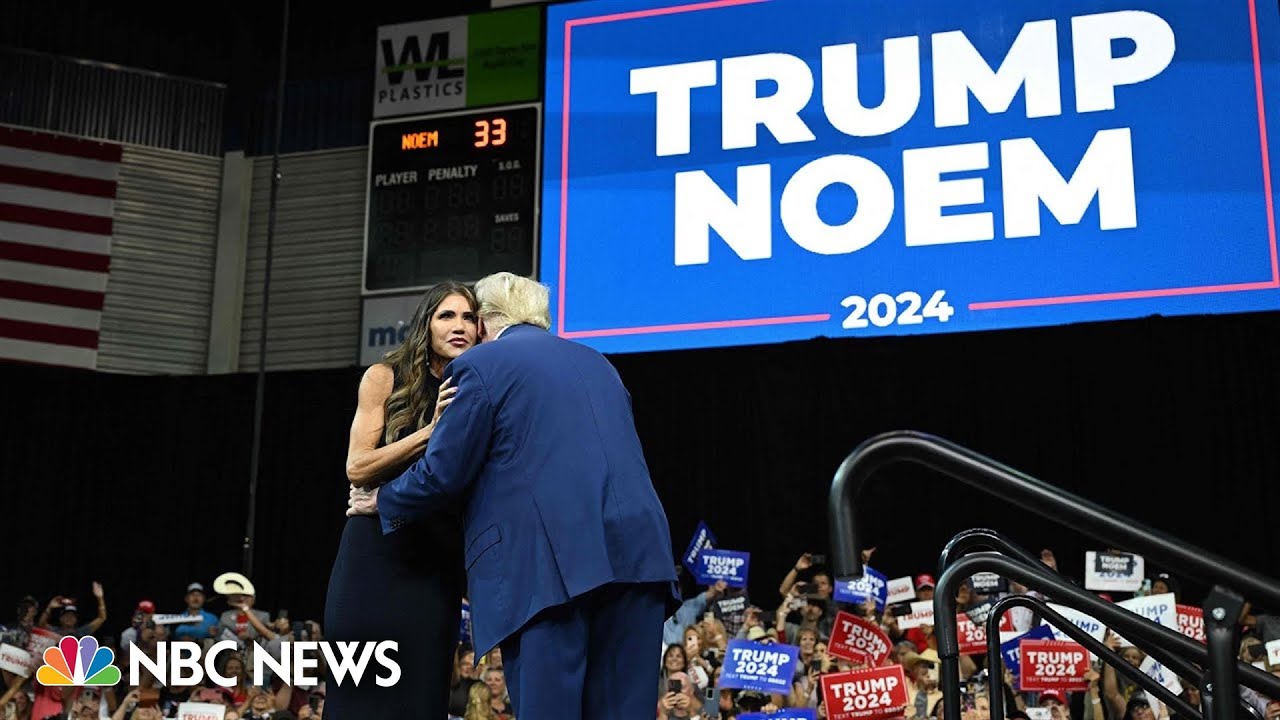 Gov. Kristi Noem endorses Trump at South Dakota rally