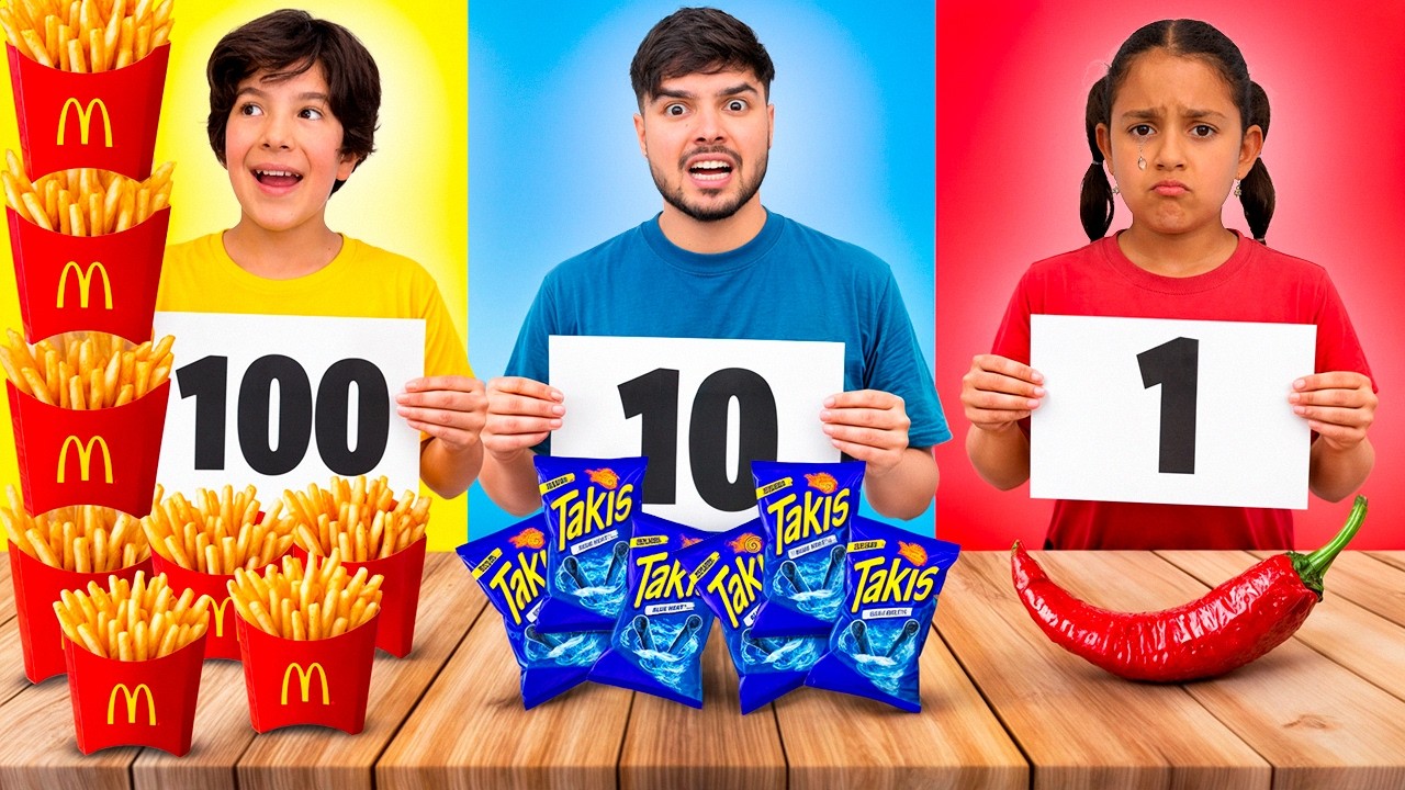 COMIMOS 1000 CAPAS de COMIDA de un SOLO COLOR