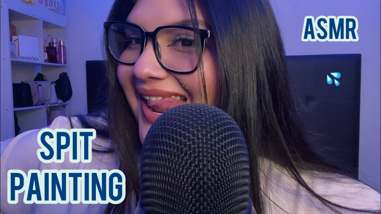 SPIT PAINTING | TE PEINO CON MOUTH SOUNDS | ASMR Inaudible, Spit Painting, Mouth Sounds 
