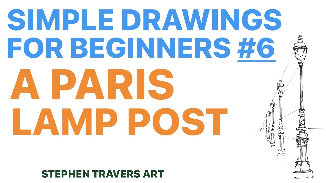 A Paris Street Lamp for Beginners to Draw!