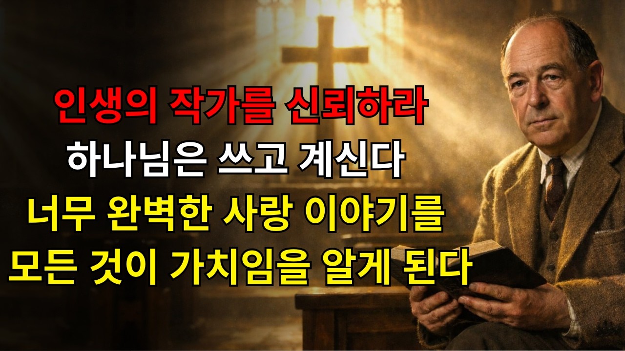 인생의 작가를 신뢰하라! 하나님은 너무 완벽한 사랑의 이야기를 쓰고 계시니, 장들이 연결될 때 너는 모든 것이 가치 있었다는 것을 이해하게 될 것이다! | C.S. 루이스