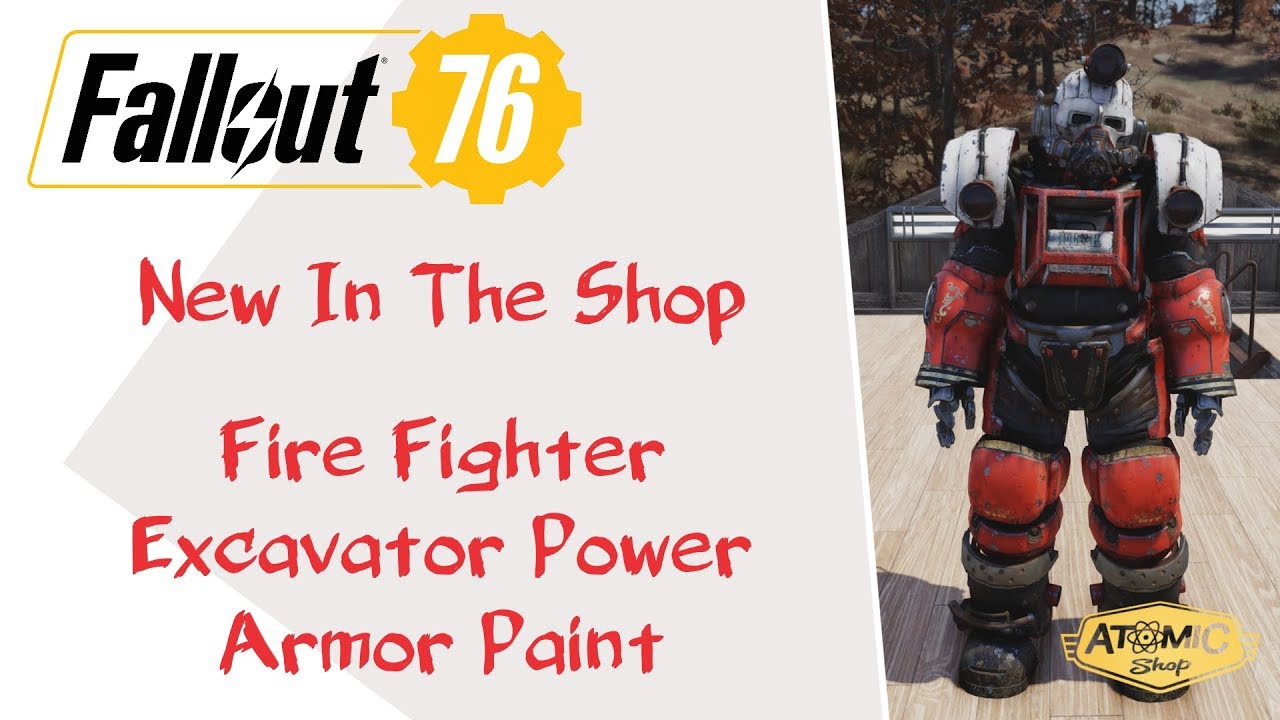 Fallout 76 | Fire Fighter Excavator Power Armor Paint | New In The Shop