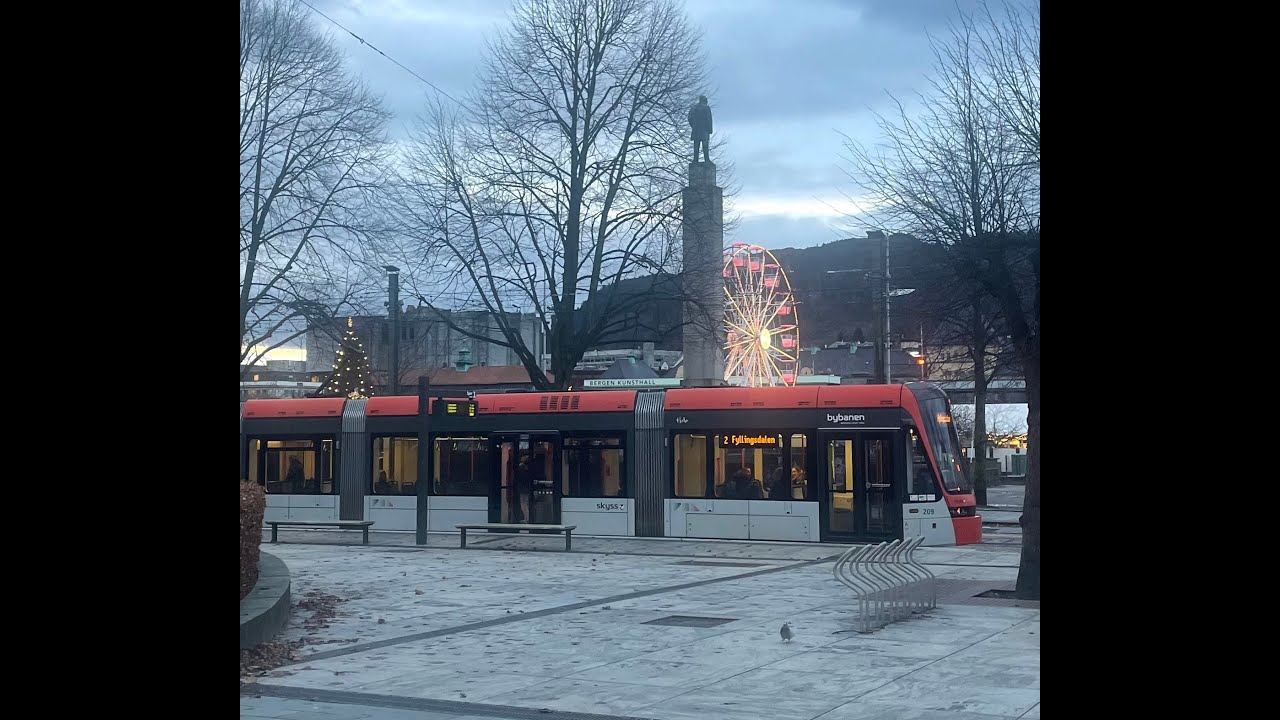 How to use the Bergen Light Rail (Bybanen) from Bergen city to the Airport. 45minute trip in minutes