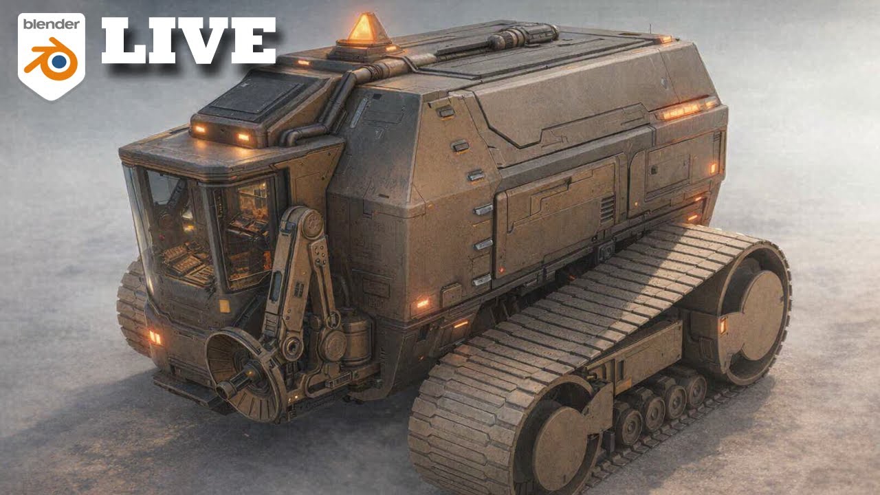 Making a tractor of the future in Blender