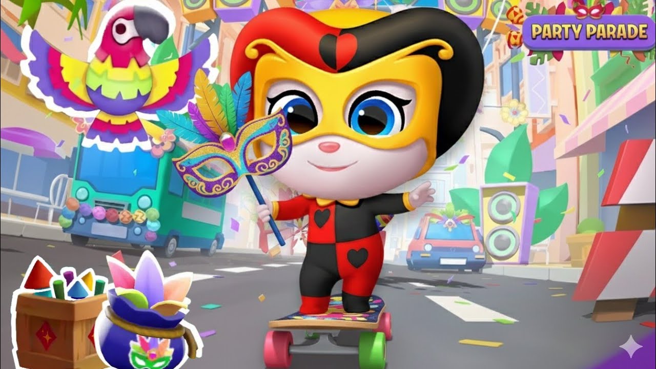 Party Parade event in Talking Tom Gold Run Carnival Angela vs Roy Raccoon Gameplay Android ios 