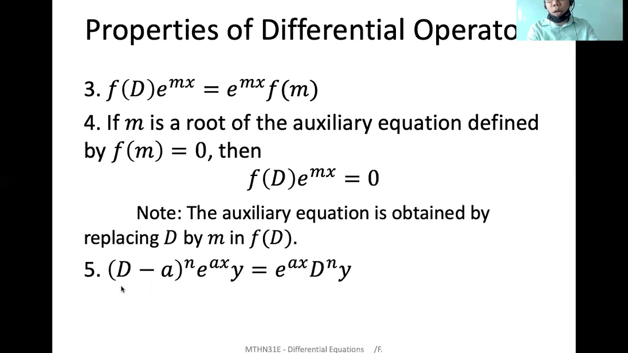 ECE 201 Online Class - Differential Operators