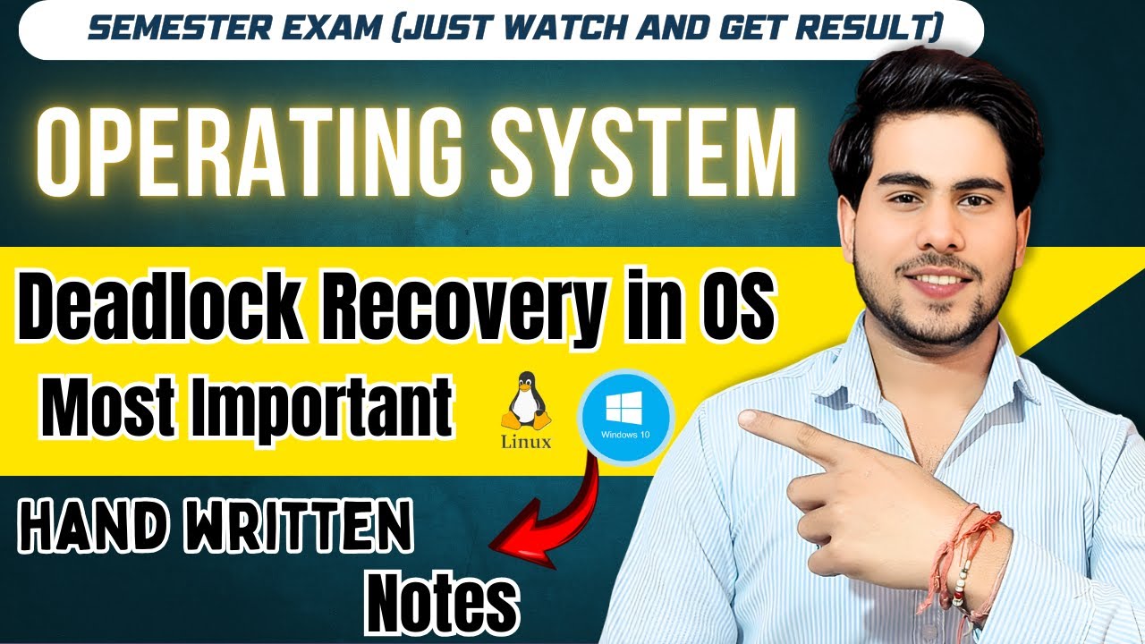 Deadlock Recovery in Operating System 🔥 | Complete OS Guide with Methods, Examples & Exam Notes