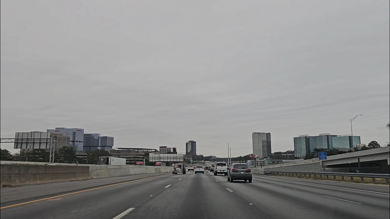 Driving From Smyrna, GA to Peachtree Corners, GA on a Cloudy day with Musical Ambiance.