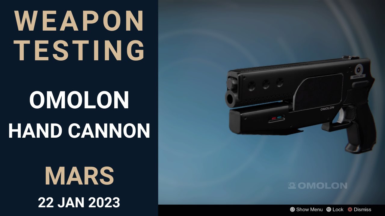 Destiny 1 - Weapon Testing - Omolon Hand Cannon against Vex - Mars, The Barrens - 22 Jan 2023