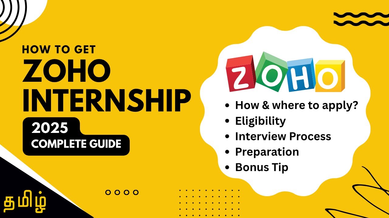 How to get Zoho Internship 😎 2025 Complete Guide 🚀 | Tamil