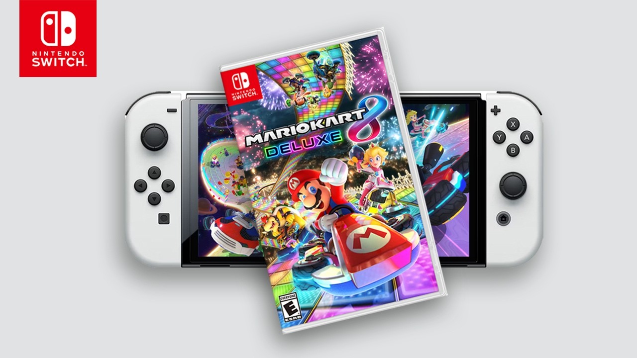 Mario Kart 8 Deluxe on Nintendo Switch OLED (Flower Cup Grand Prix 100cc)