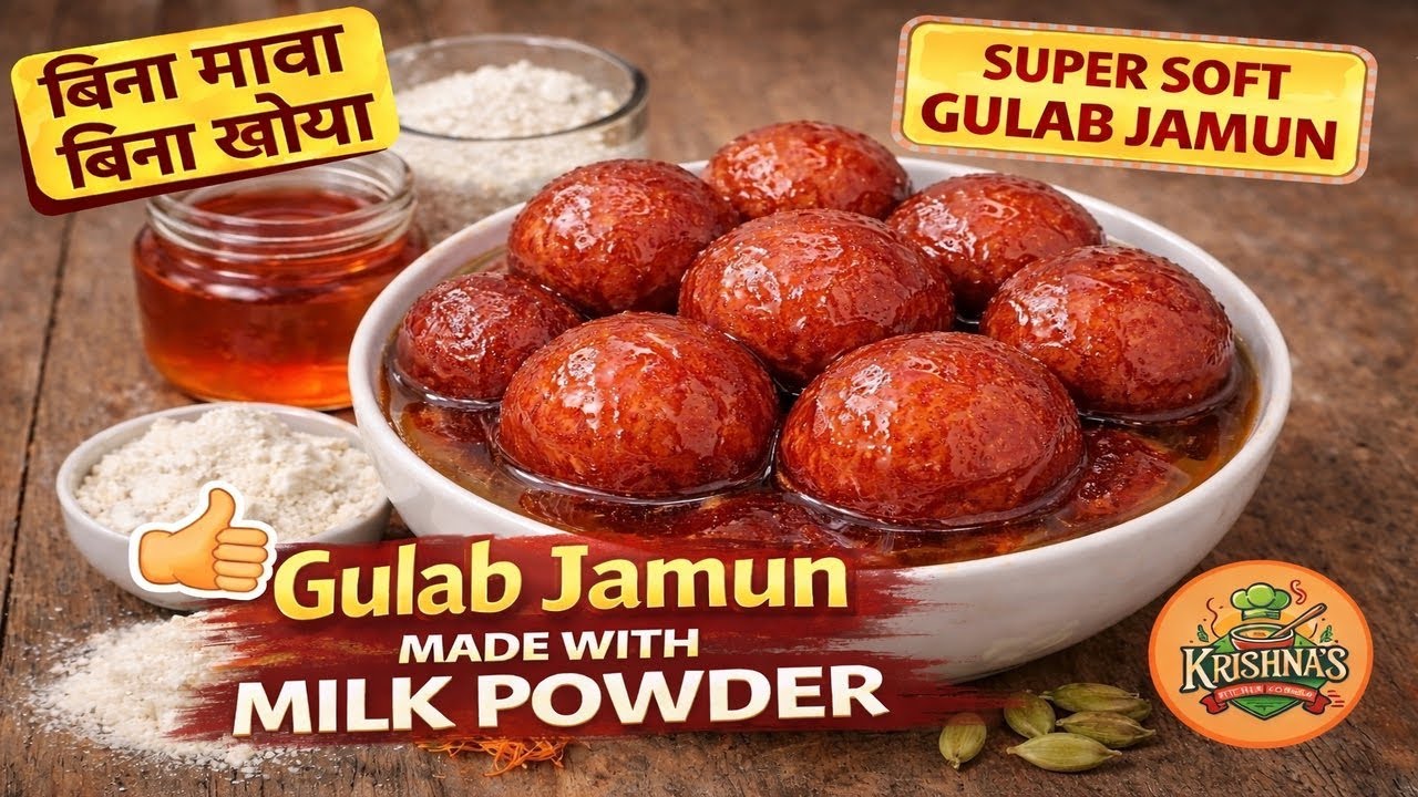 GULAB JAMUN बिना मावा-खोया के😍 | इतने Soft गुलाब जामुन पहले नहीं खाए होंगे 🤤 | Milk Powder Magic