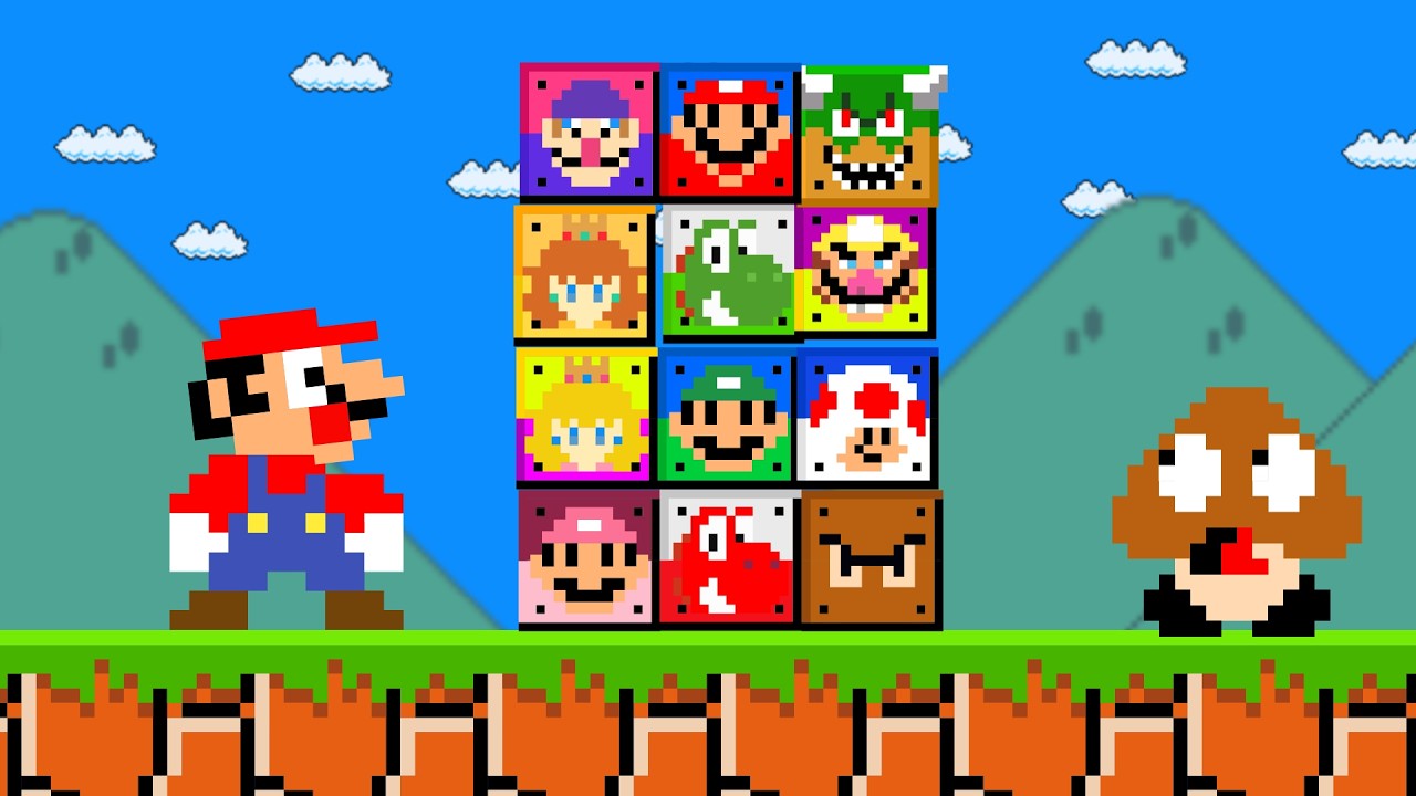Mario But There Are MORE Blocks in Super Mario Bros