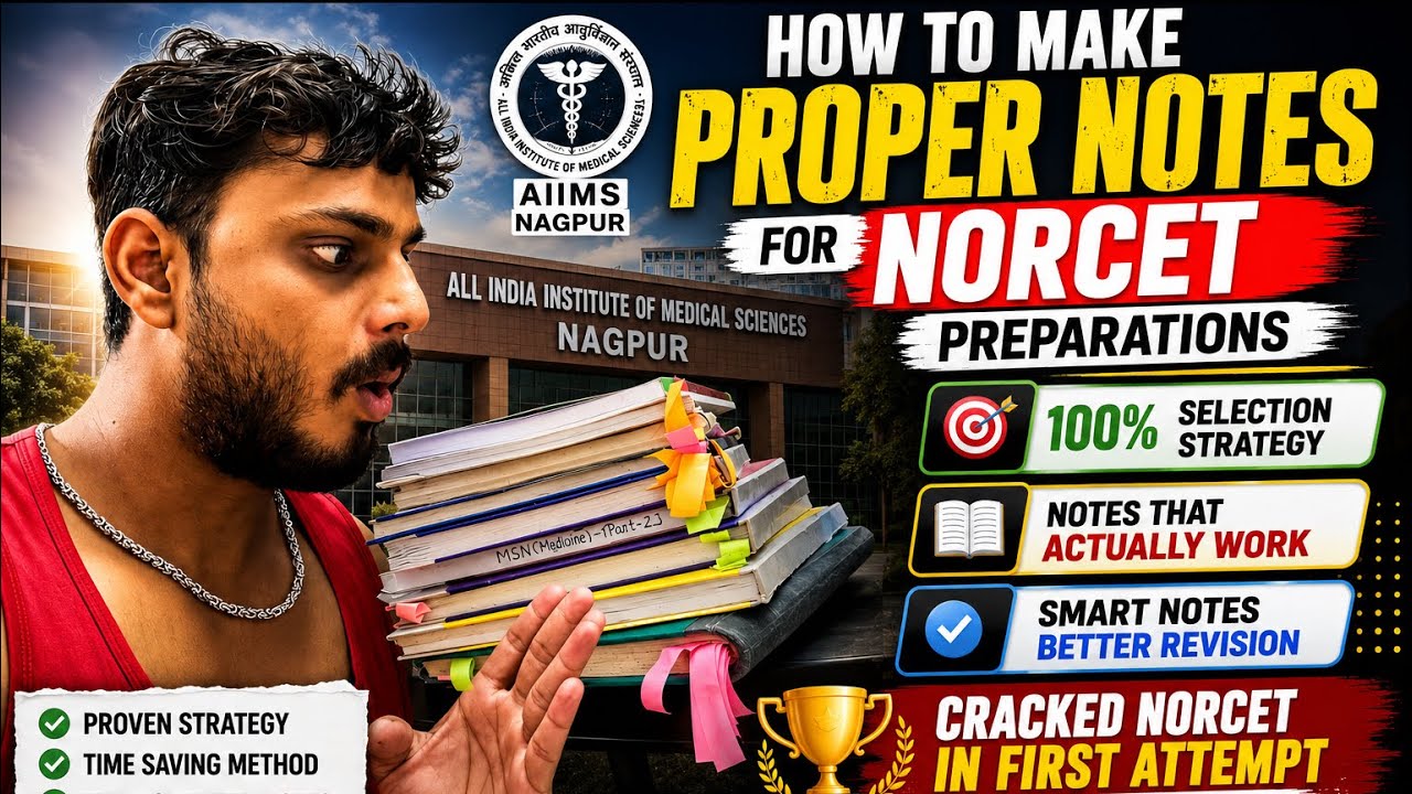 How I Made Notes to Crack NORCET in My First Attempt🥇| AIR 381 | Full Detailed Guide on Note-Taking