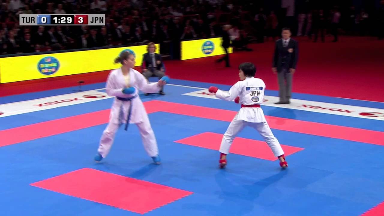 Final Female Kumite -68kg. Seyda Burucu vs Kayo Someya. WKF World Karate Championships 2012