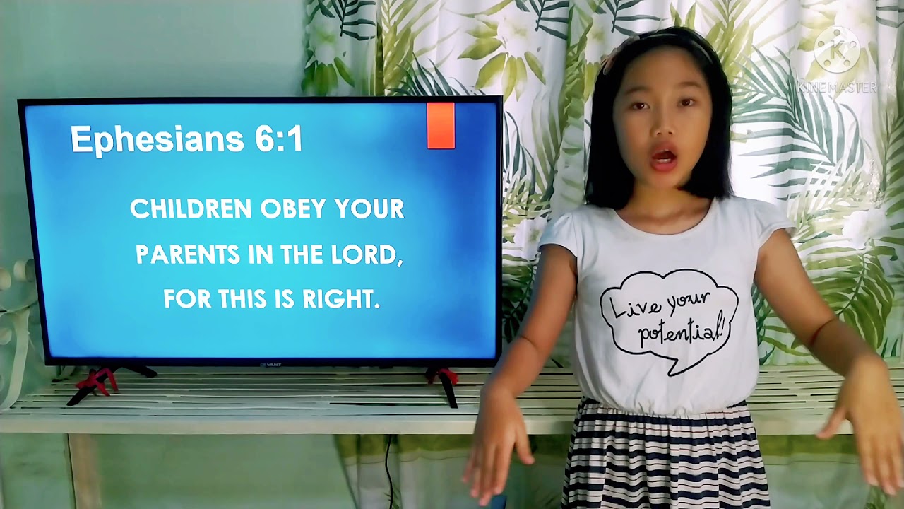 Ephesians 6:1 verse with action