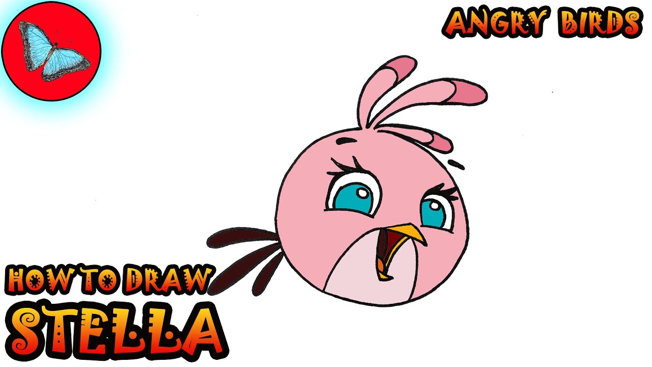 How To Draw Stella From Angry Birds | Drawing Animals