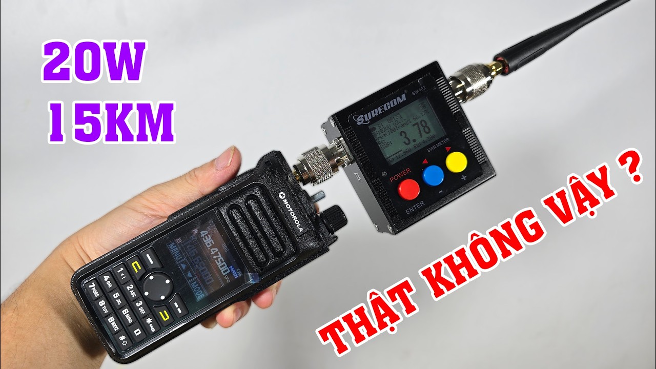 Bộ đàm Motorola GT-10: Đừng tin 20W ! Test thực tế & ai nên mua . | PTA-ND