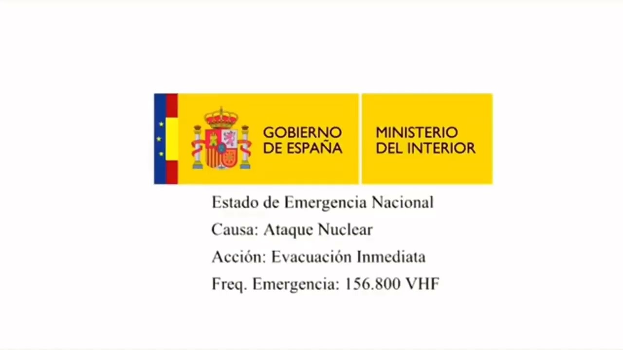 Mensaje de Ataque Nuclear en La Sexta (Simulación)