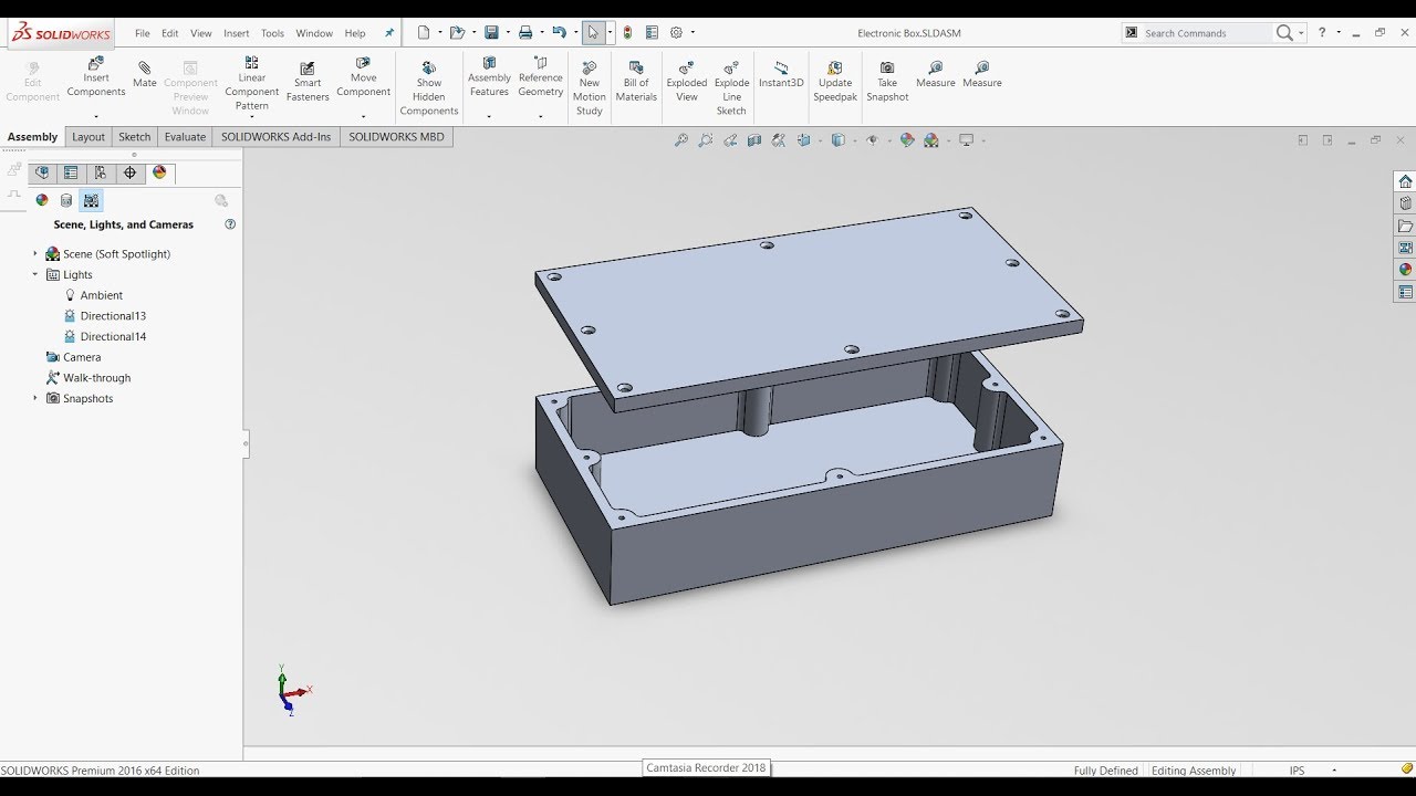 SolidWorks Chapter 3: Holes and Shelling