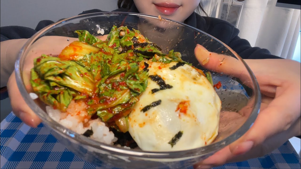 알고리즘 장악한 봄동비빔밥 먹방 ASMR KOREAN Bibimbap 