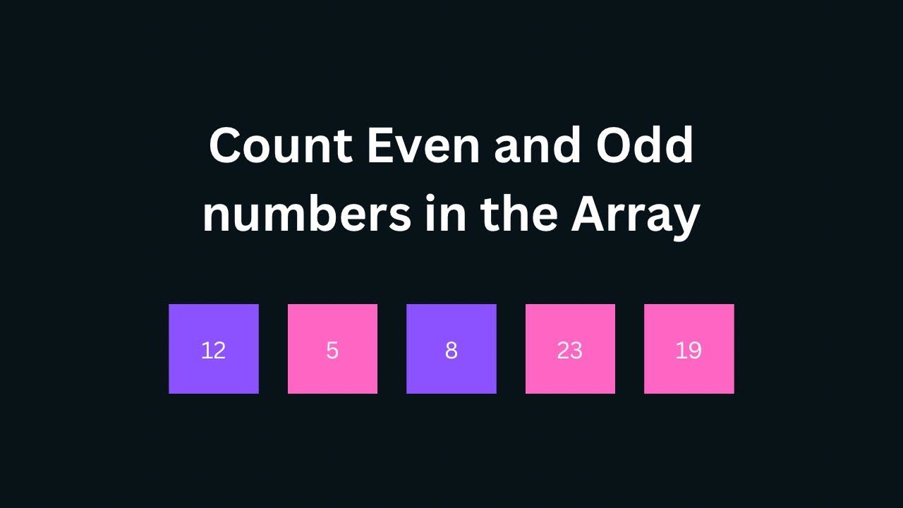Count the even and odd numbers in the Array | Problem Solving | In Tamil