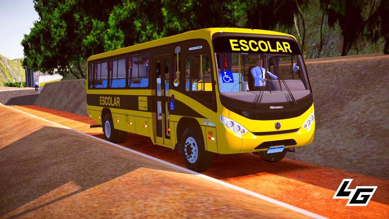 🔴ÔNIBUS ESCOLAR VW 15.190 EOD NO MAPA MORRO ALTO - PROTON BUS SIMULATOR COM VOLANTE G29