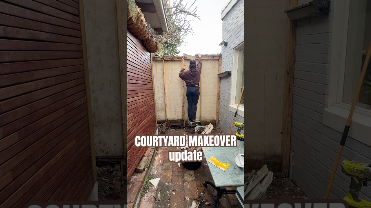 summer is coming 🌞🌱#courtyardmakeover #diy #diymakeover #smallcourtyard #patiomakeover #courtyard