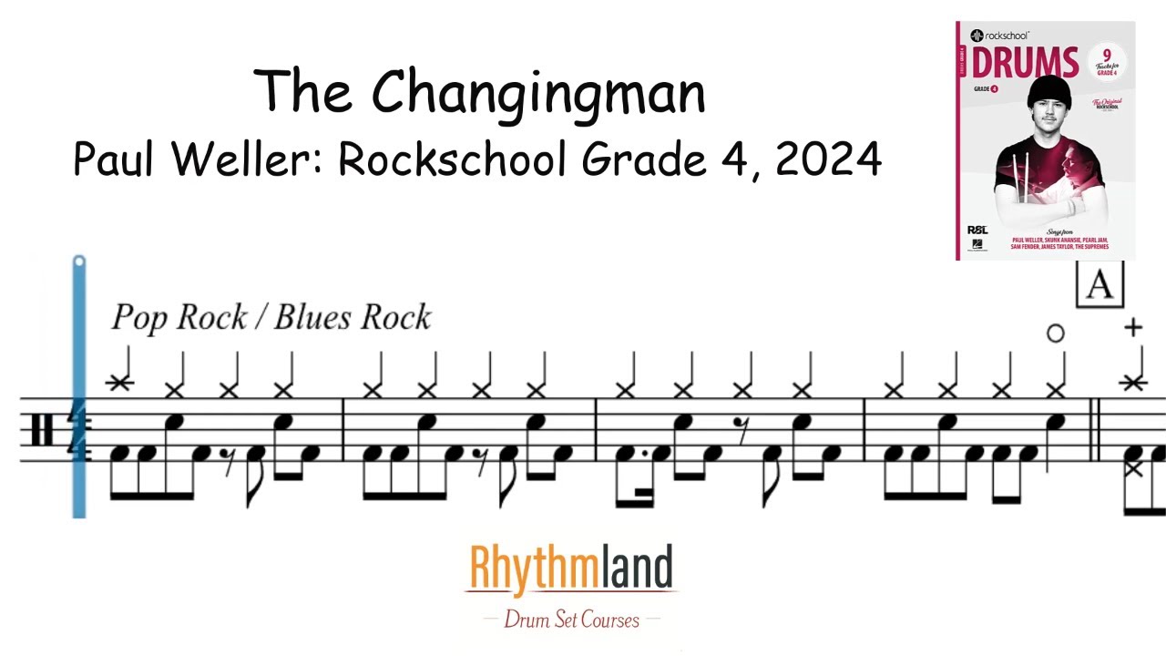 'The Changingman' - Rockschool Grade 4 drums 2024