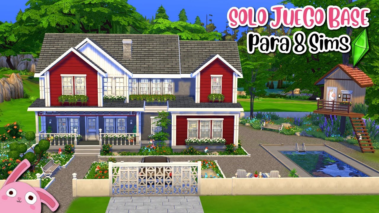 CASA FAMILIAR Para 8 Sims! 🏡 SOLO JUEGO BASE | SPEED BUILD | Los Sims 4