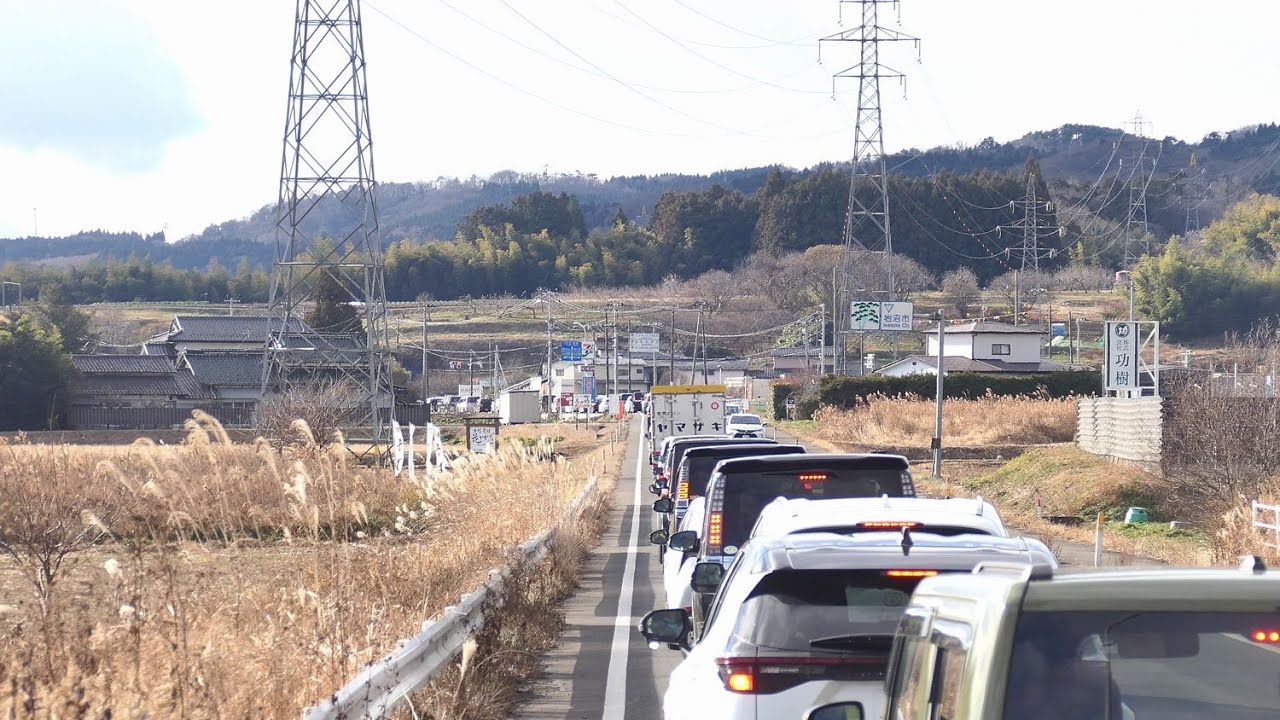 金蛇水神社　初詣の渋滞（令和7年1月2日午前）