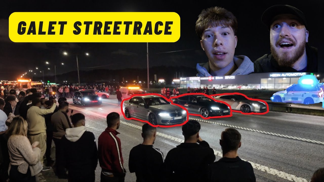 TRE BILAR KÖR RACE PÅ MOTORVÄGEN SAMTIDIGT, LILLEBROR FÖLJER MED