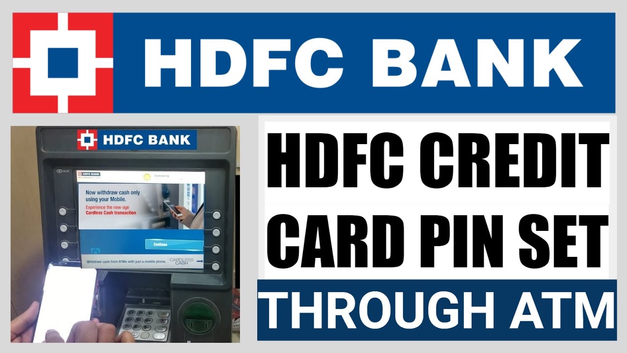 How to generate pin for hdfc credit card in ATM machine | How to set HDFC credit card pin in ATM