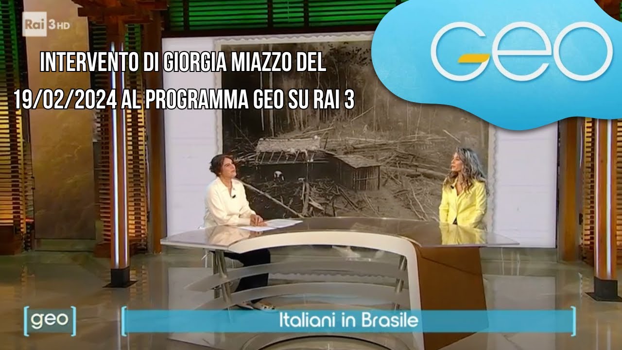 GIORGIA MIAZZO nel Programma GEO di Rai 3 del 19/02/2024