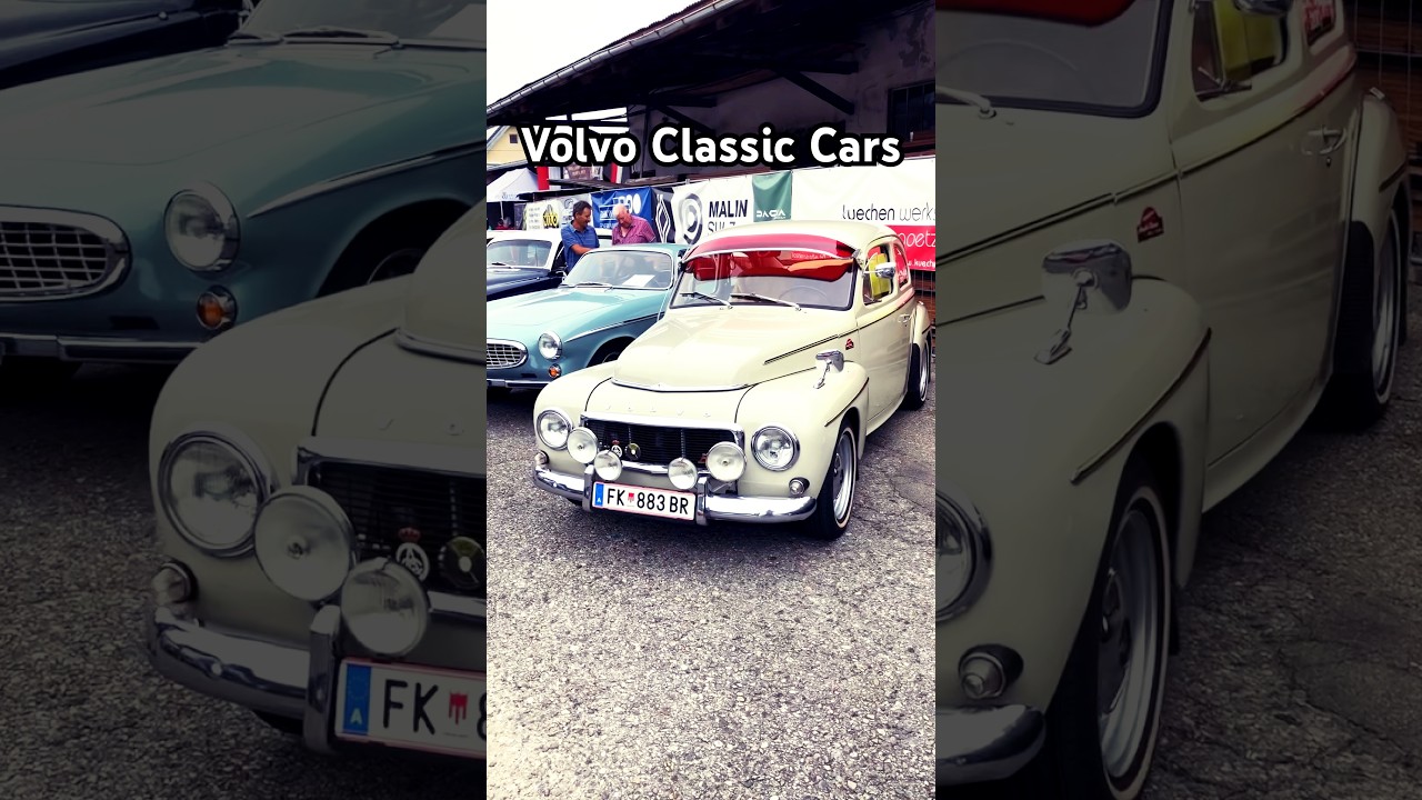 Volvo classic models in Classic cars meeting in Vorarlberg, 8.Zwüschawässsler Oldtimerfrüschoppen