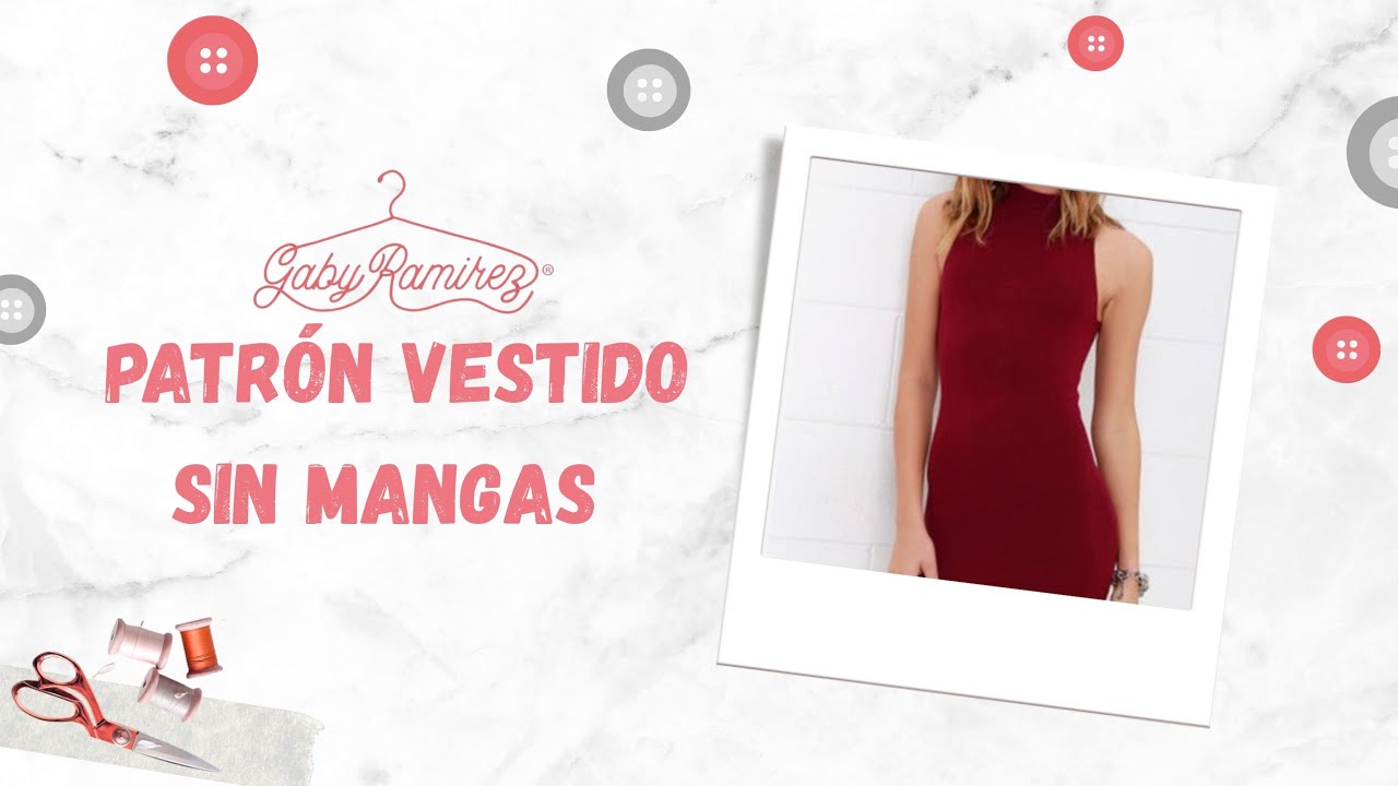 Patrón vestido sin mangas
