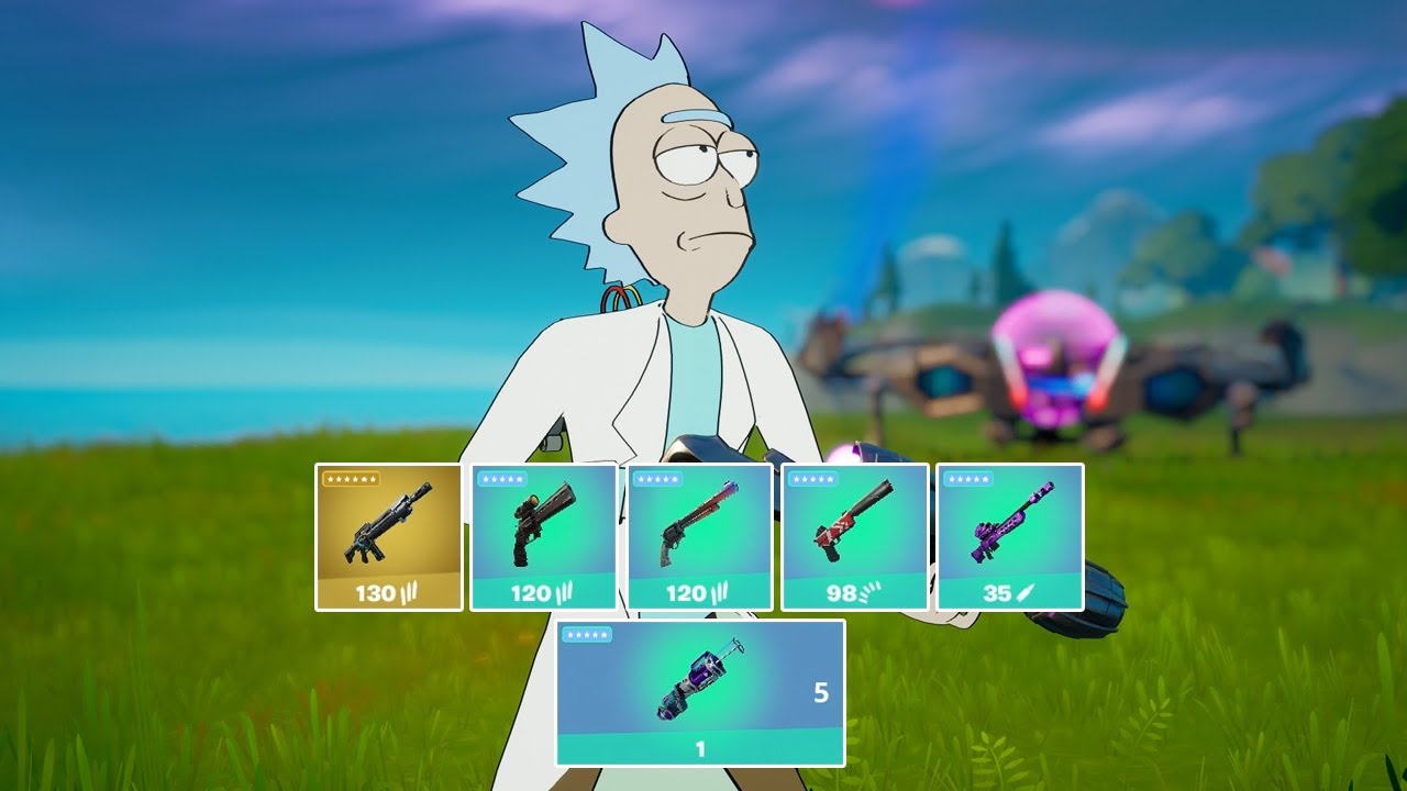 Fortnite Eliminating All Bosses & Getting All Mythic and Exotic Weapons In One Game (v17.00)